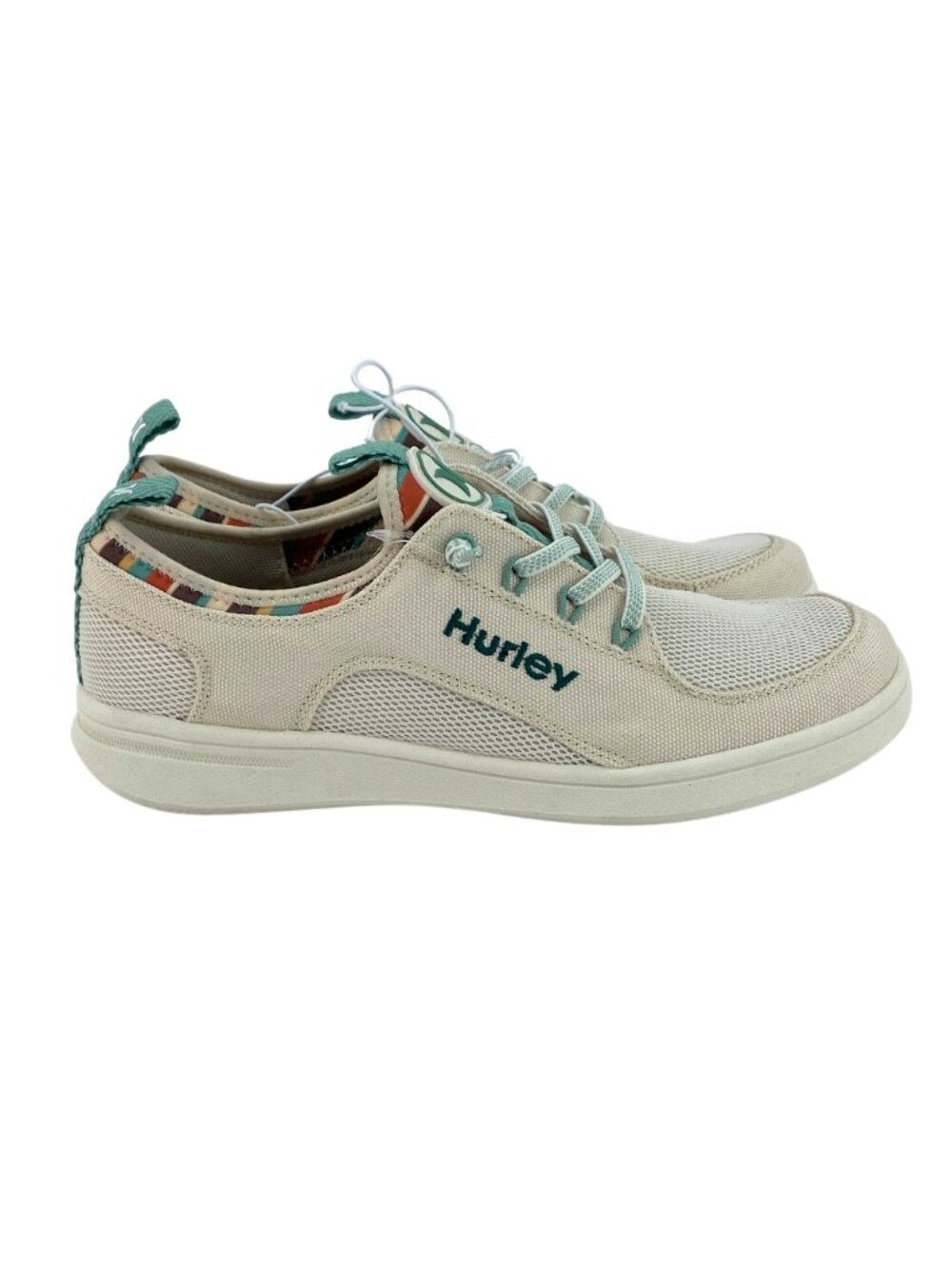Hurley | Women's Slip-On Sneakers | Fashion Sneaker | Size 7 | Beige & Green NEW